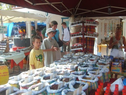 The market in Marigot, looking over the spices